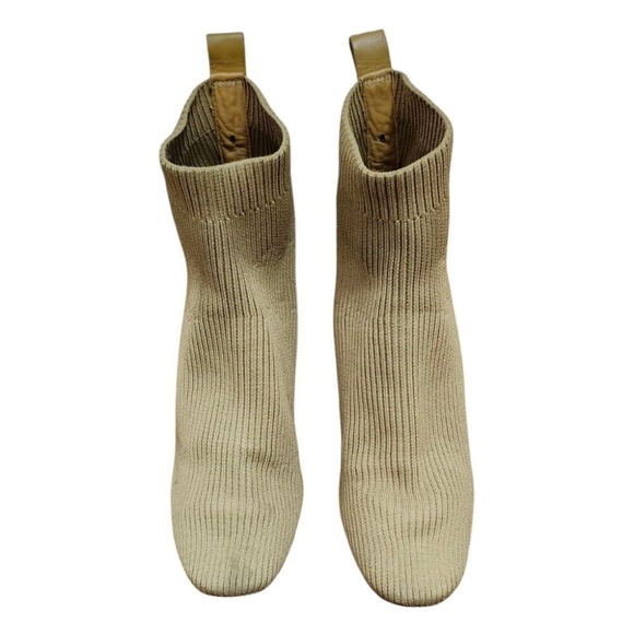 Everlane Khaki Day Glove Ribbed Knit Pull On Ankle Booties Women’s Size 8 - Picture 4 of 10